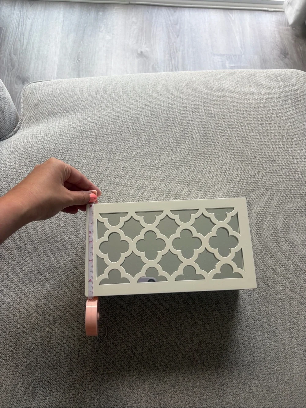 White Jewelry Box with Front Mirror Design